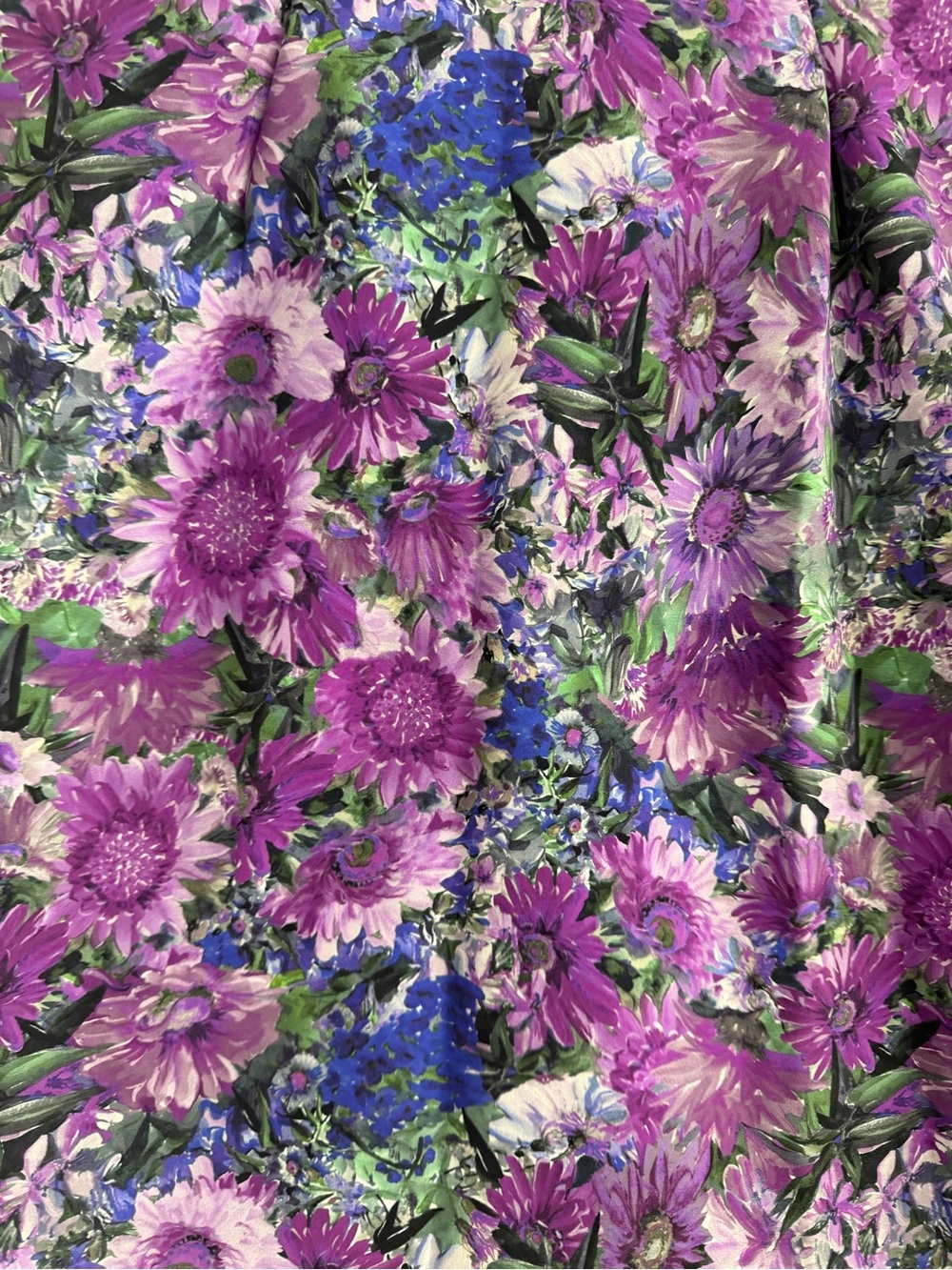Chiara Boni Purple Floral One Shoulder Dress - Picture 6 of 7